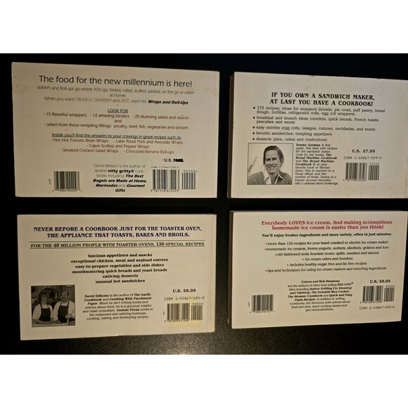 4 Nitty Gritty Cookbooks Wraps & Roll Ups, Sandwiches, Toaster Oven & Ice Cream - Picture 2 of 2